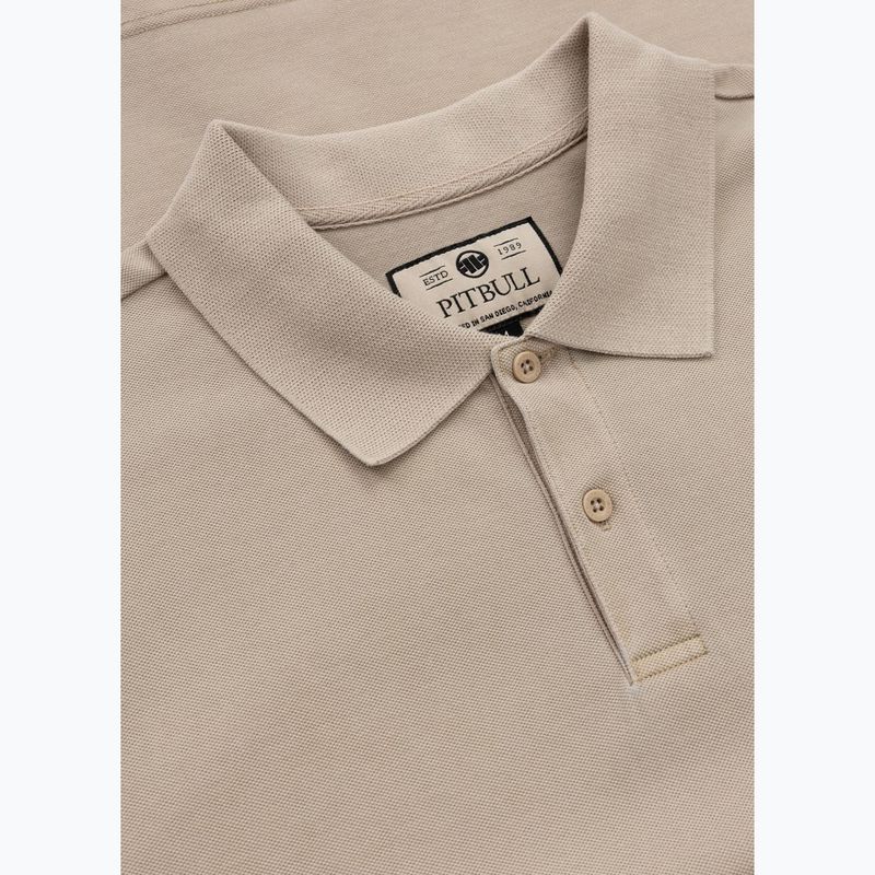 Herren Pitbull Washed Polo Shirt hellsand 3