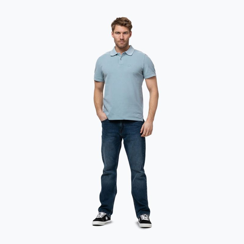 Herren Pitbull Washed Polo Shirt gewaschen blau 2