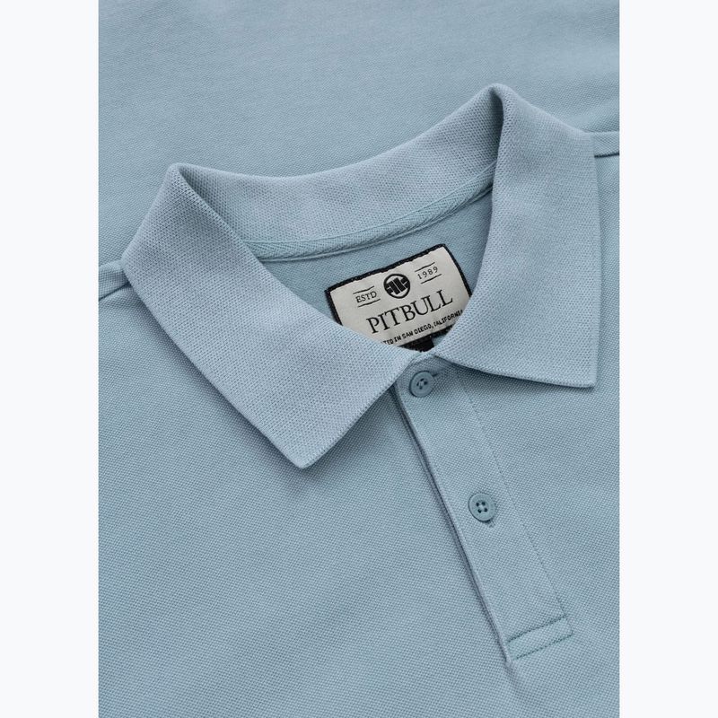 Herren Pitbull Washed Polo Shirt gewaschen blau 3