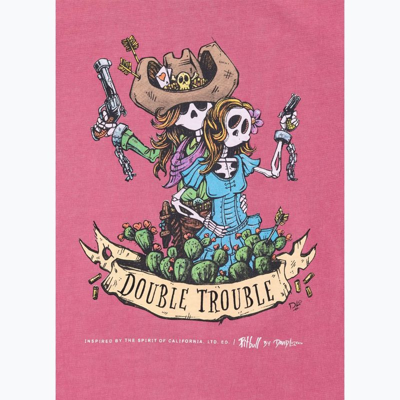 Pitbull Doubletrouble gewaschen rosa Herren-T-Shirt 4