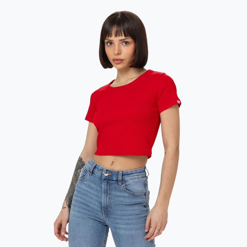 Pitbull Cropped rotes Damen-T-Shirt 4