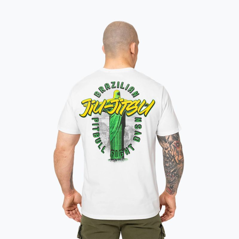 Pitbull BJJ FIGHT DVSN Männer-T-Shirt weiß 3