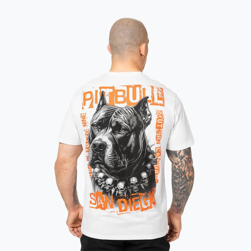 Herren Pitbull Blacky weißes T-shirt 3