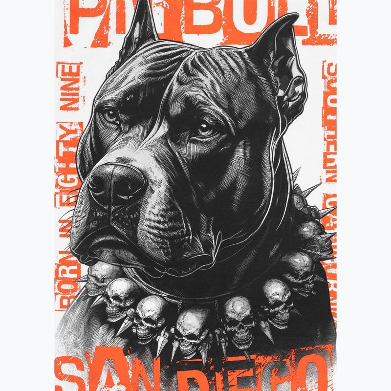 Herren Pitbull Blacky weißes T-shirt 9