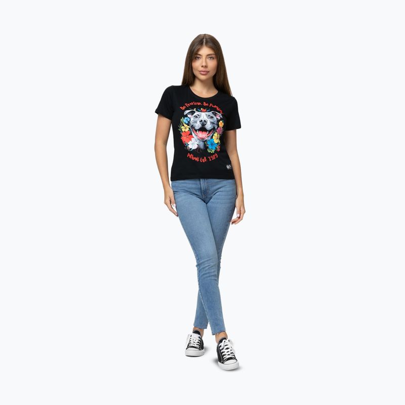 Pitbull Frauen-T-Shirt Happy Pit 2 schwarz 2