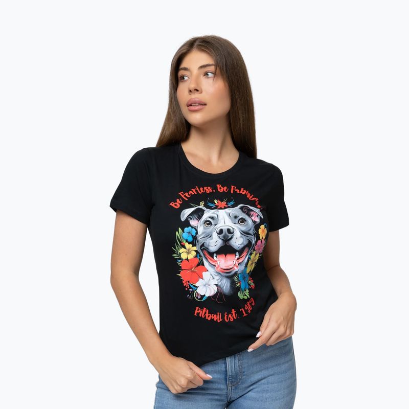Pitbull Frauen-T-Shirt Happy Pit 2 schwarz 4