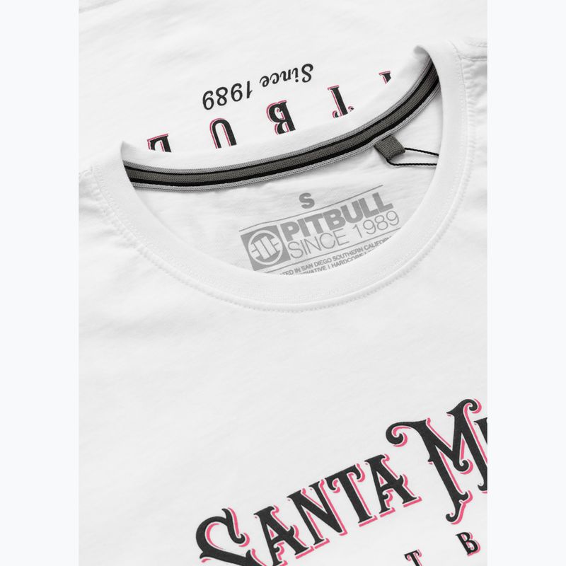 Pitbull Santa Muerte Frauen-T-Shirt Rose weiß 6