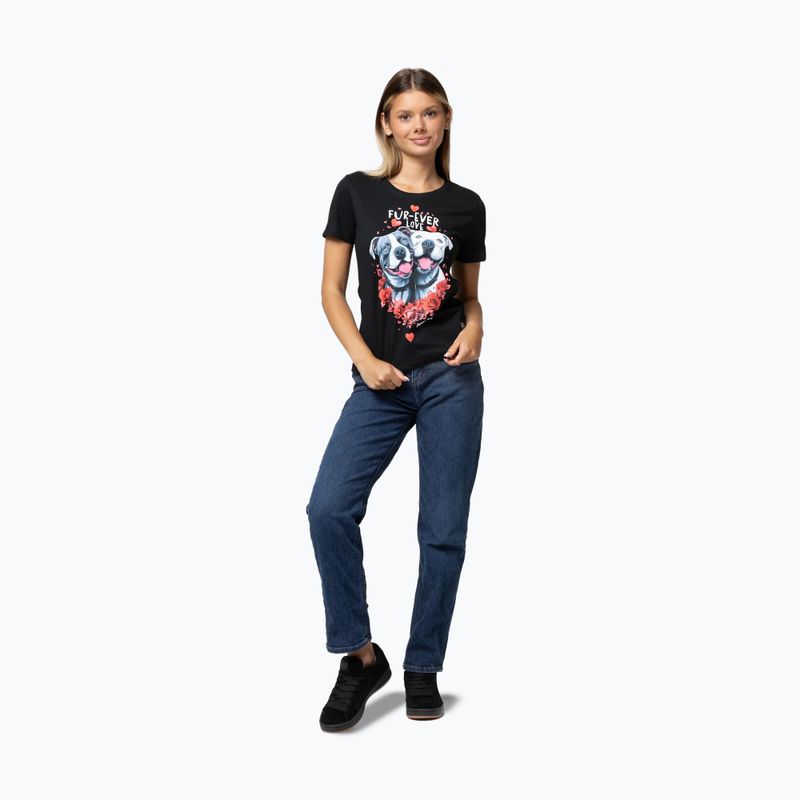 Pitbull Fur Ever Love Frauen-T-Shirt schwarz 2