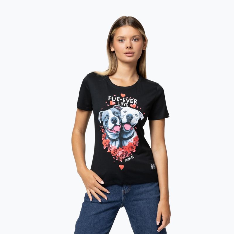 Pitbull Fur Ever Love Frauen-T-Shirt schwarz 3