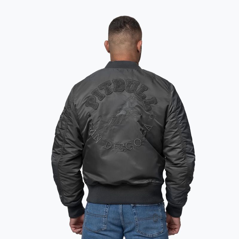 Herrenjacke Pitbull Hacket Washed Bomber graphite 3