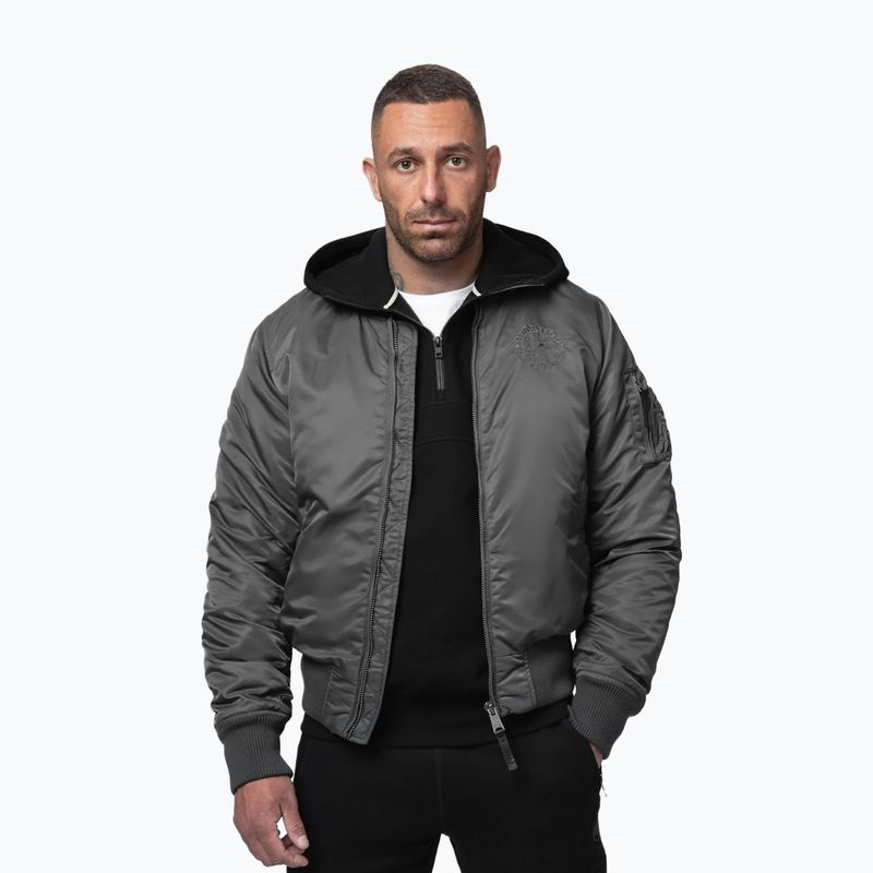 Herrenjacke Pitbull Hacket Washed Bomber graphite 4