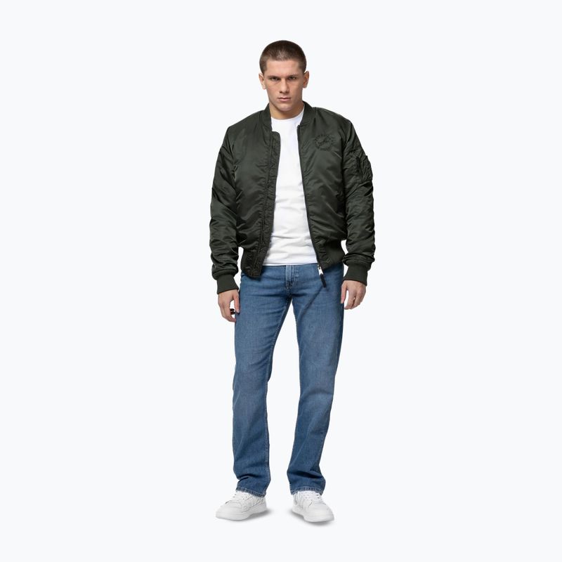 Herrenjacke Pitbull Hacket Washed Bomber dark green 2