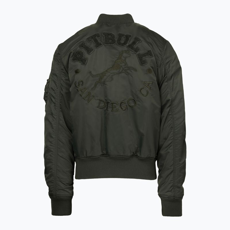 Herrenjacke Pitbull Hacket Washed Bomber dark green 2