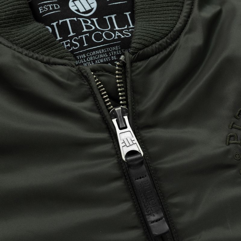 Herrenjacke Pitbull Hacket Washed Bomber dark green 3