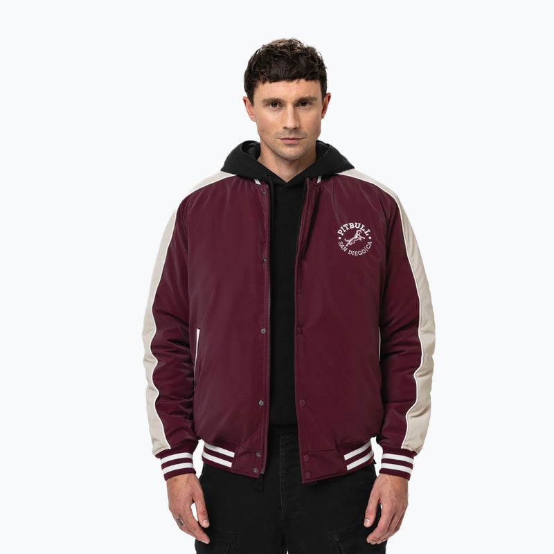 Herrenjacke Pitbull Manolito Baseball burgundy 4
