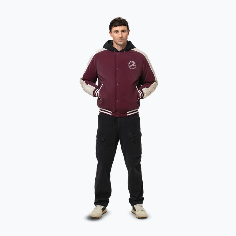 Herrenjacke Pitbull Manolito Baseball burgundy 6