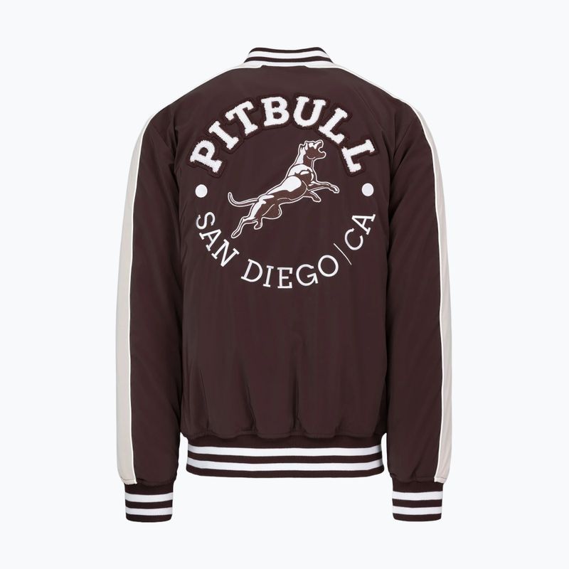 Herrenjacke Pitbull Manolito Baseball burgundy 8