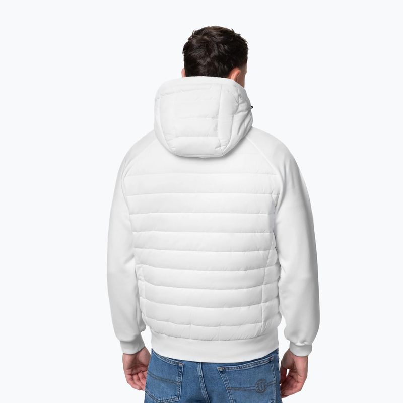 Herrenjacke Pitbull Palomar Padded Hooded Hybrid white 3