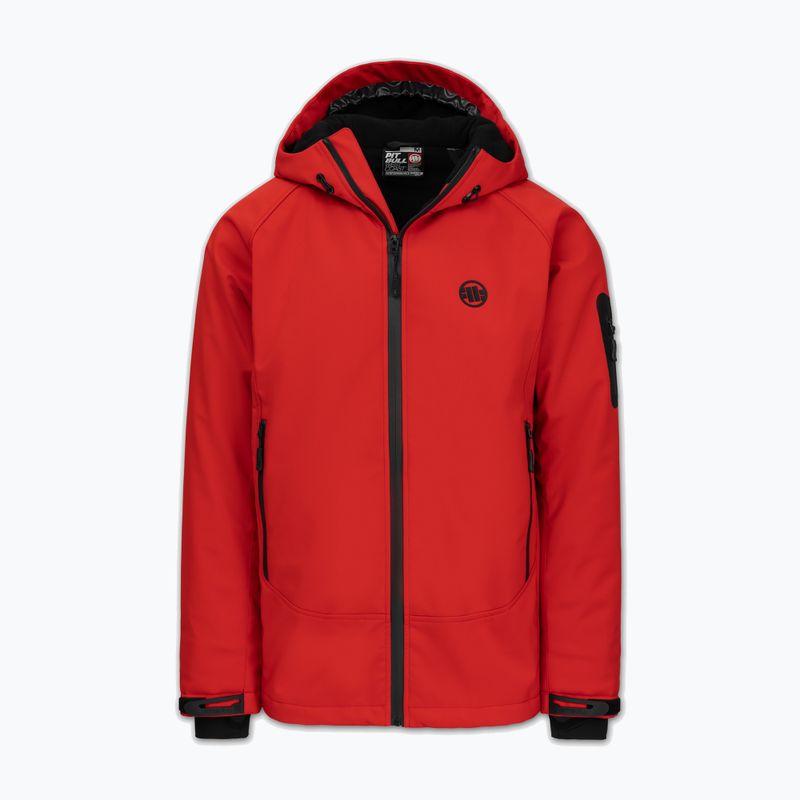 Herren-Winterjacke Pitbull Padded Rockfish Hooded fluorescent red
