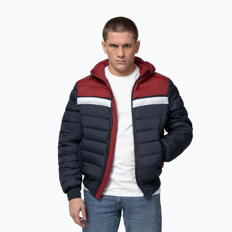 Herren Winterjacke Pitbull Rubio Quilted Hooded dark navy/red 4