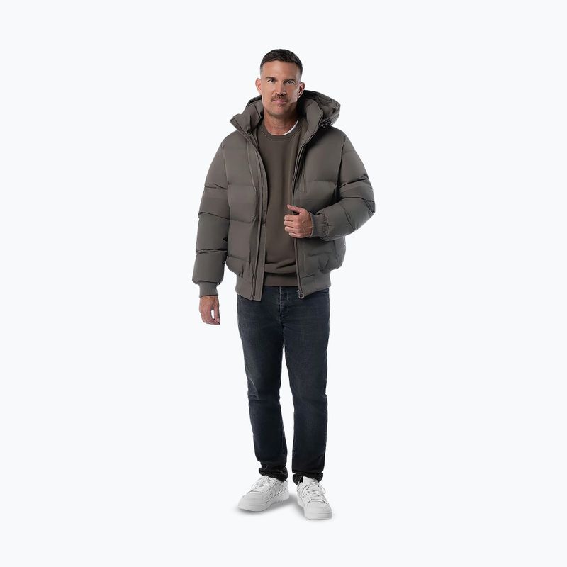 Herren-Winterjacke Pitbull Patton Quilted Hooded taupe 2