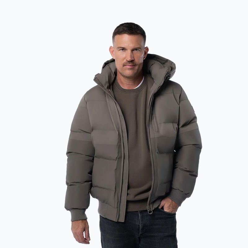 Herren-Winterjacke Pitbull Patton Quilted Hooded taupe 3