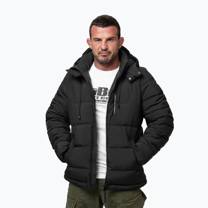 Herren Winterjacke Pitbull Piedmont Quilted Hooded black