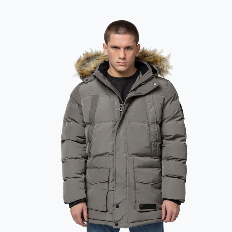 Herren-Winterjacke Pitbull Forest Hooded Parka taupe