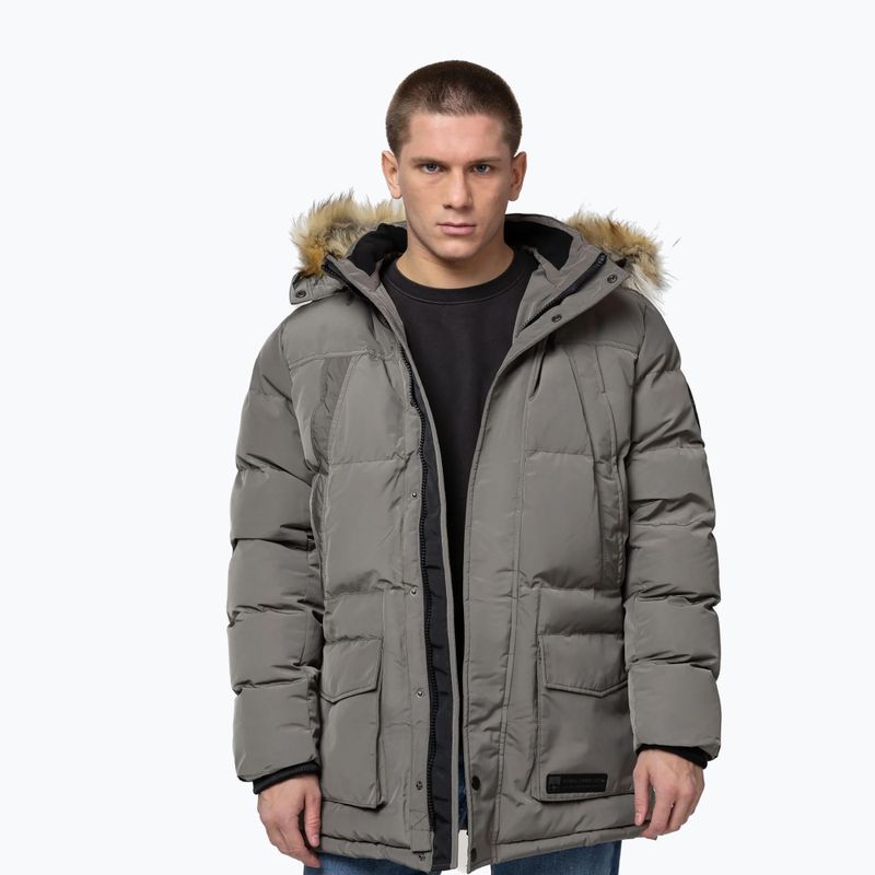 Herren-Winterjacke Pitbull Forest Hooded Parka taupe 4