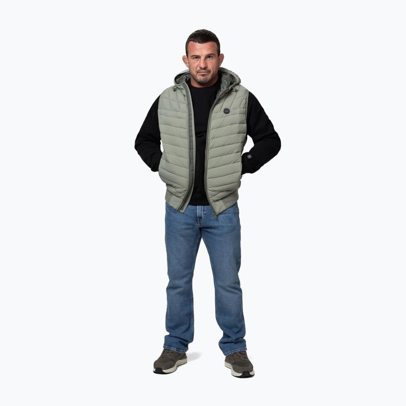 Herrenweste Pitbull Naylor Padded Hooded dusty salvia 2