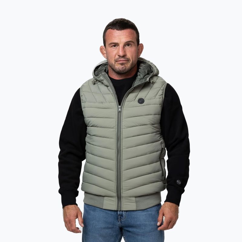 Herrenweste Pitbull Naylor Padded Hooded dusty salvia 3