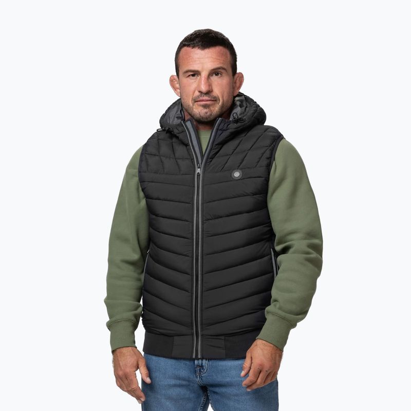 Herrenweste Pitbull Naylor Padded Hooded black 4