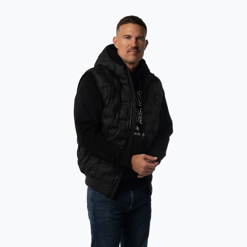 Herren Weste Pitbull Fisk Quilted Hooded black 4