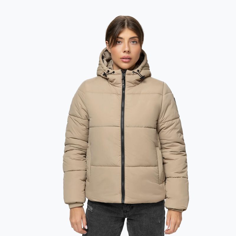 Damen-Winterjacke Pitbull Vista Quilted Hooded dark sand