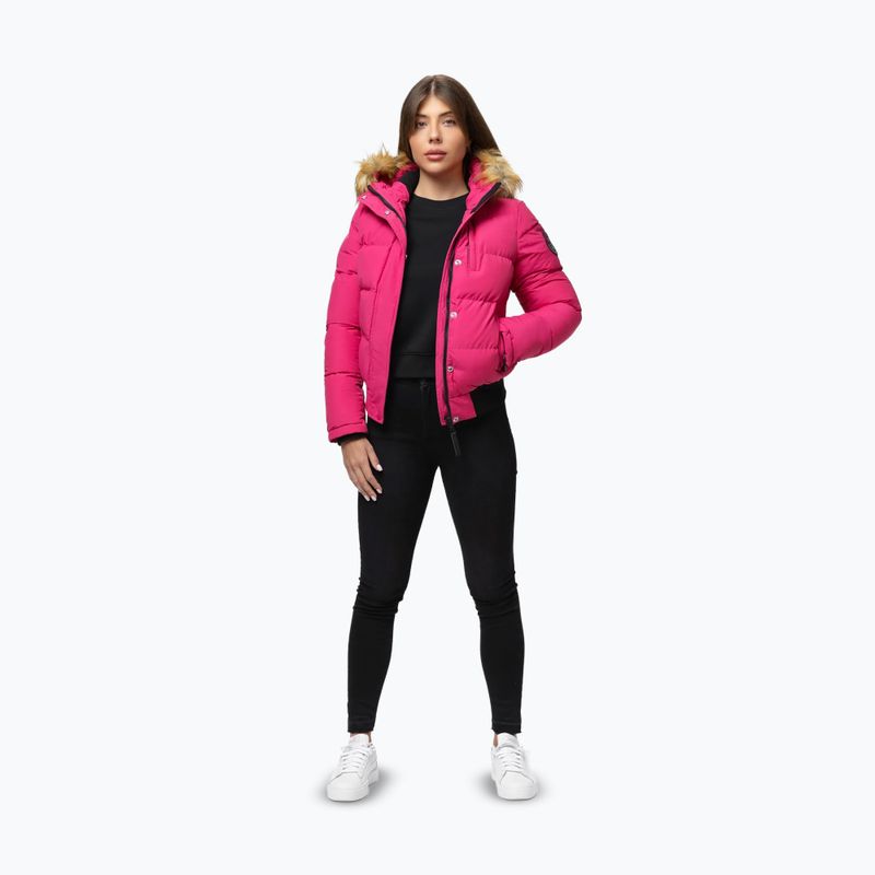 Damen-Winterjacke Pitbull Azalea Quilted Hooded raspberry red 2