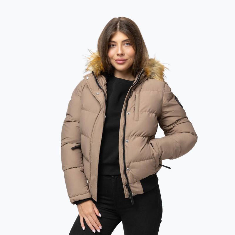 Damen-Winterjacke Pitbull Azalea Quilted Hooded dark sand 4