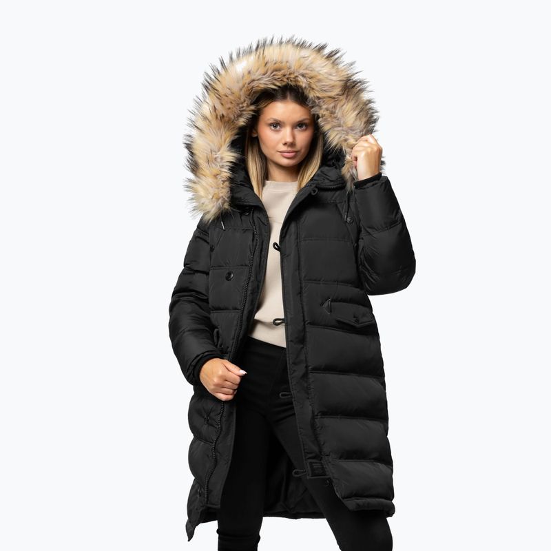 Damen-Winterjacke Pitbull Queenston Padded Hooded black