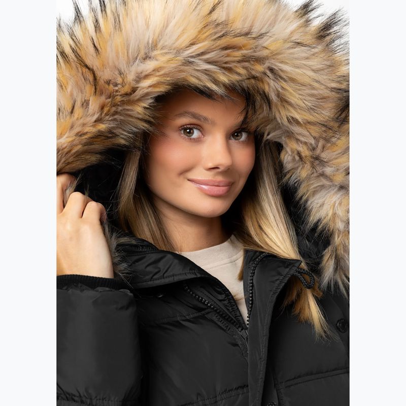 Damen-Winterjacke Pitbull Queenston Padded Hooded black 4