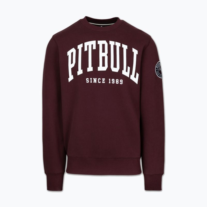 Herren-Sweatshirt Pitbull Norton Crewneck dark burgundy 4