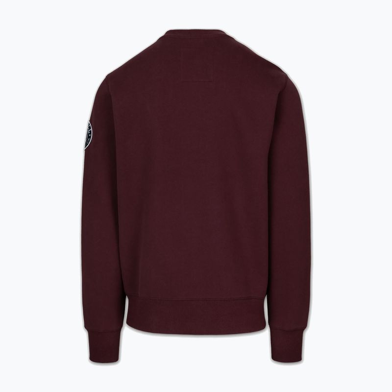 Herren-Sweatshirt Pitbull Norton Crewneck dark burgundy 5