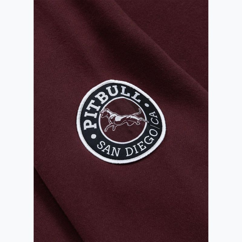 Herren-Sweatshirt Pitbull Norton Crewneck dark burgundy 9