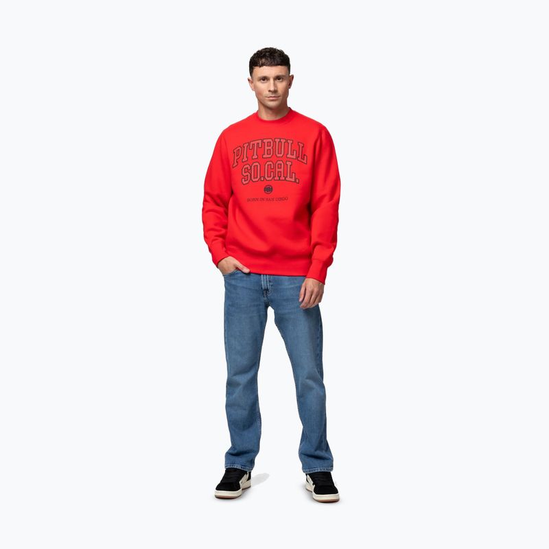 Herren Sweatshirt Pitbull So Cal Crewneck fluorescent red 2