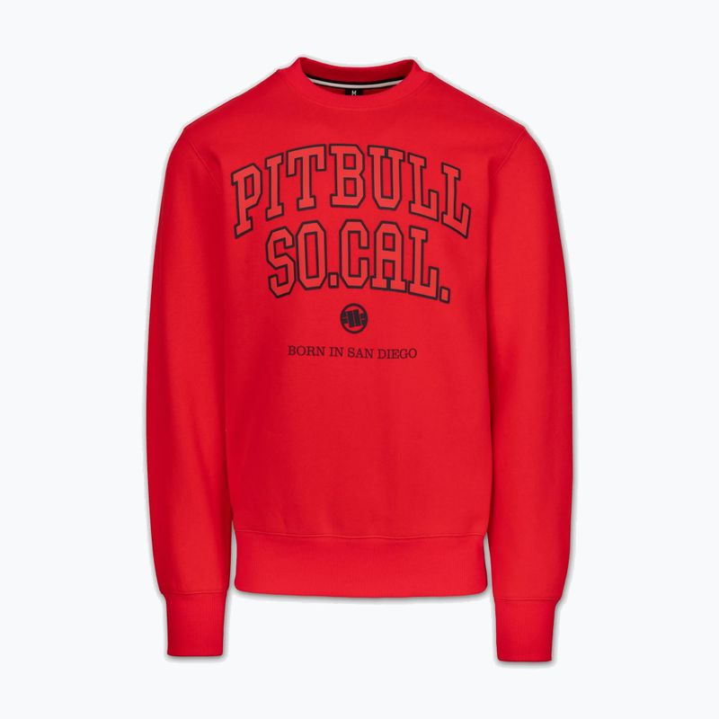 Herren Sweatshirt Pitbull So Cal Crewneck fluorescent red 4