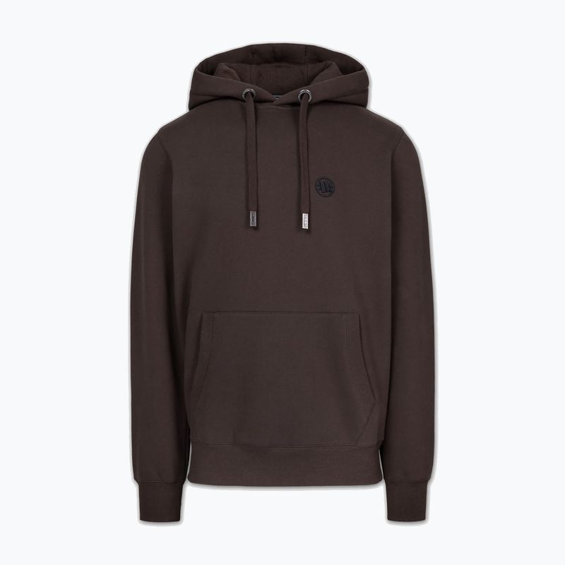 Herren Hoodie Pitbull Small Logo Hooded dark chocolate