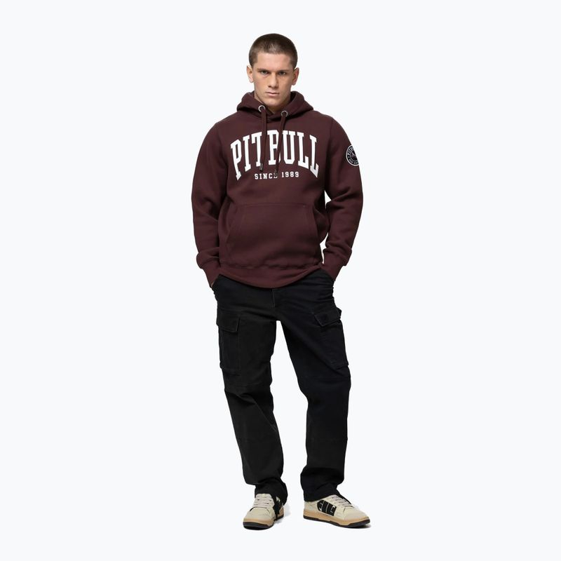 Herren Hoodie Pitbull Norton Hooded dark burgundy 2