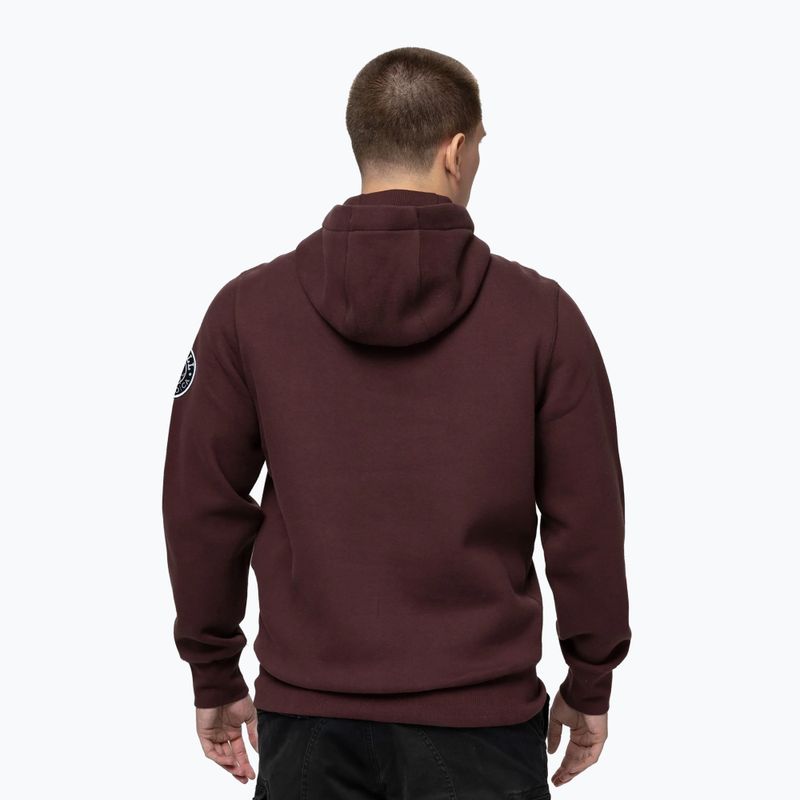 Herren Hoodie Pitbull Norton Hooded dark burgundy 3