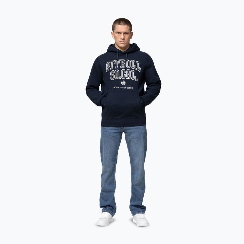 Herren Hoodie Pitbull So Cal Hooded dark navy/red 2
