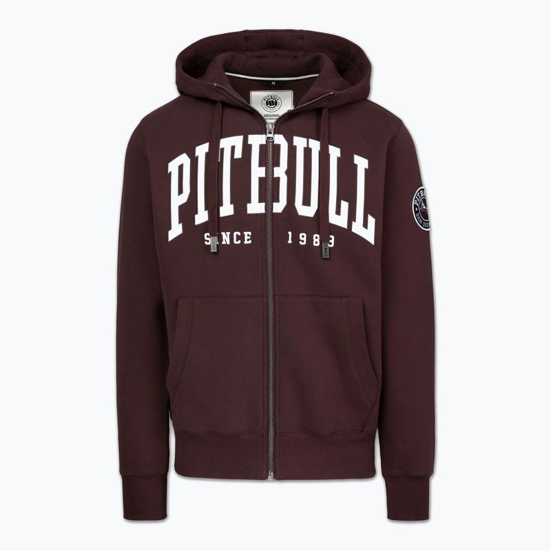 Herren Kapuzenjacke Pitbull Norton Hooded Zip dark burgundy 5