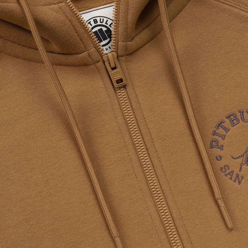 Herren Kapuzenjacke Pitbull San Diego Ca Hooded Zip honey yellow 7