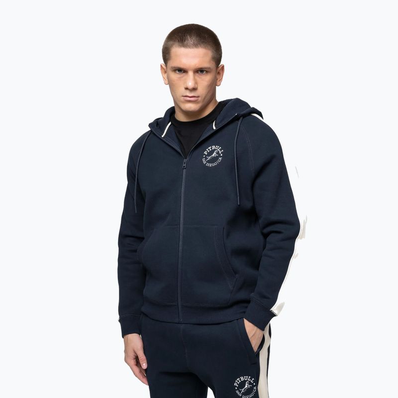 Herren Hoodie Pitbull San Diego Ca Hooded Zip dark navy/red 4